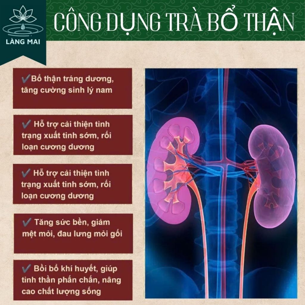 [ Dùng Thử ] Trà Phục Dương Ba Kích Ngọc Cẩu - Làng Mai - 7 Vị thảo dược, Hộp 30 túi lọc