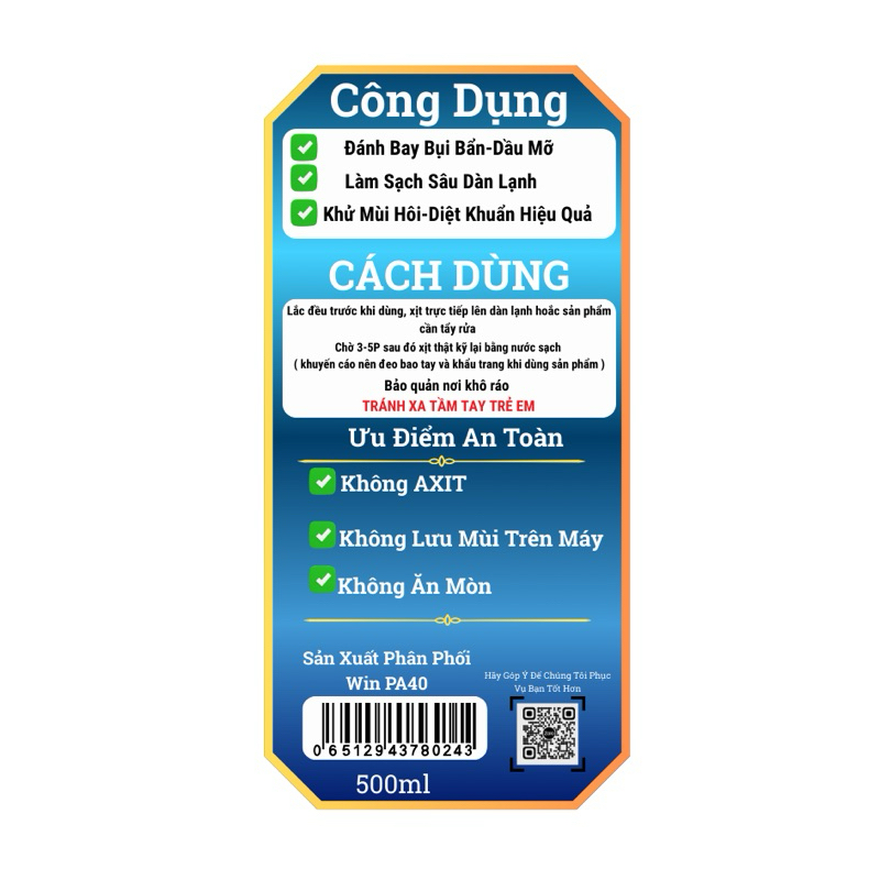 Nước Tẩy Điều Hoà - Máy Lạnh WINPRO + . đánh bay các vết bẩn cứng đầu - CHUYÊN THỢ ĐIỆN LẠNH