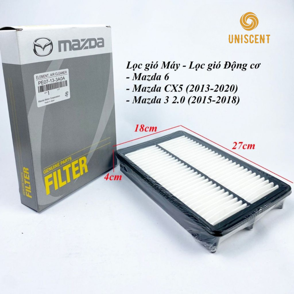 Lọc Gió Động Cơ Mazda 3 (2014-2018)/ Mazda 6/ CX5-CX8 (2013-2025) (Mã: PE07133A0A)- Chính Hãng Mazda