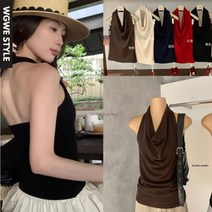 𝐌𝐈𝐄𝟗𝟔 𝐱 𝐖𝐆𝐖𝐄 | Áo Yếm Nữ Cổ Đổ WGWE 8831 – Áo Yếm Hở Lưng Chất Thun Mịn Sexy Trend 2026