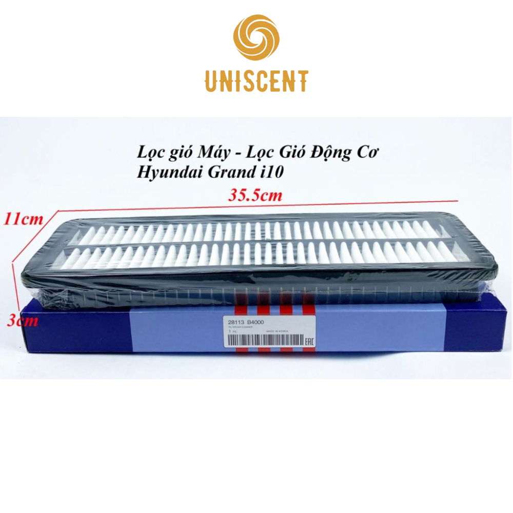 Lọc Gió Động Cơ i10 (2013-2025)/ Grand i10 (2013-2025) 3-4 Máy (Mã: 28113B4000)- Chính Hãng Xịn OEM