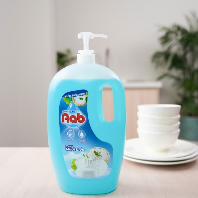 Nước rửa chén AAB 2,2L với công nghệ nhật bản, khử khuẩn, tẩy sạch vết bẩn, an toàn cho sức khỏe