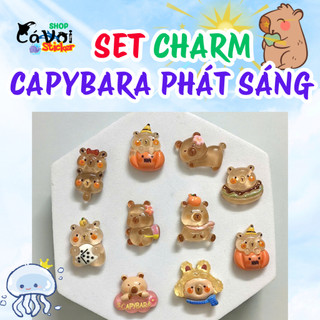 CHARM PHÁT SÁNG CAPYBARA -CHARM GẮN DÉP CAPYBARA SIÊU HOT