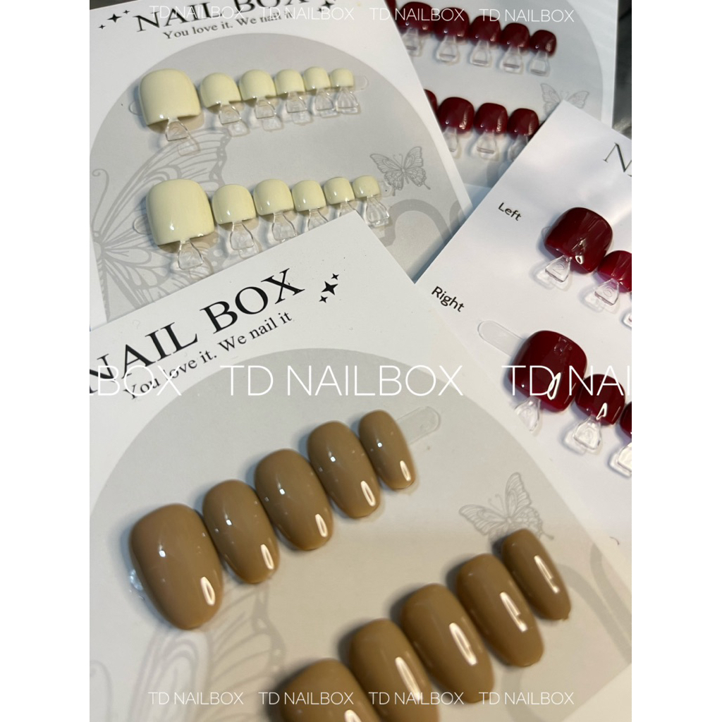 nailbox trơn , móng tay giả , dễ mang - phù hợp mọi lứa tuổi , mang đi học - đi chơi