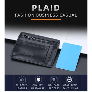 Ví đựng thẻ Card có khóa kéo Bóp da mini nhỏ gọn cầm tay nhiều ngăn tiện lợi KT: 11.7cm(cao) x 8.5cm(rộng)