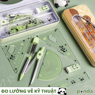 Set 4 thước kẻ cho học sinh, đồ dùng học tập cute đa năng với đầy đủ các loại thước và thước đo độ tiện lợi