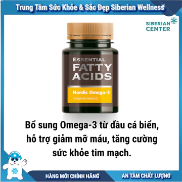 Omega-3 Nordic hỗ trợ giảm mỡ máu, hỗ trợ tăng cường sức khỏe tim mạch, 60 viên/lọ từ Siberian Wellness