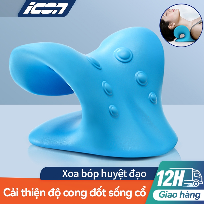 Gối massage cổ vai gáy ICON - Máy massage cầm tay - Giảm đau, thư giãn, chống gù, bấm huyệt