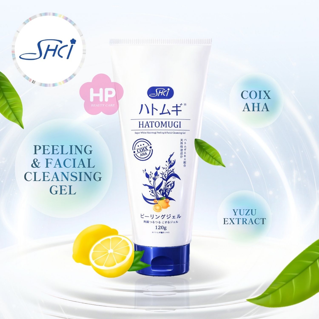 Gel Tẩy Tế Bào Chết Và Làm Sạch Da Mặt SHCI Hatomugi Super White Peeling & Facial Cleansing Gel 120g