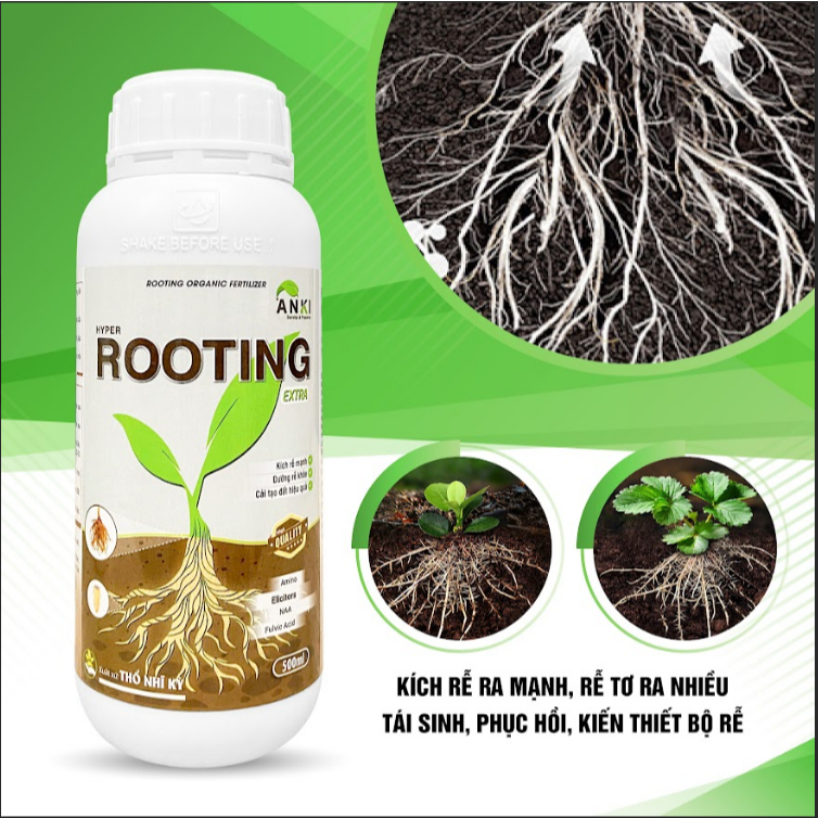 Phân bón Hyper Rooting chuyên kích, dưỡng rễ, ANKI quy cách chai 500ml ...