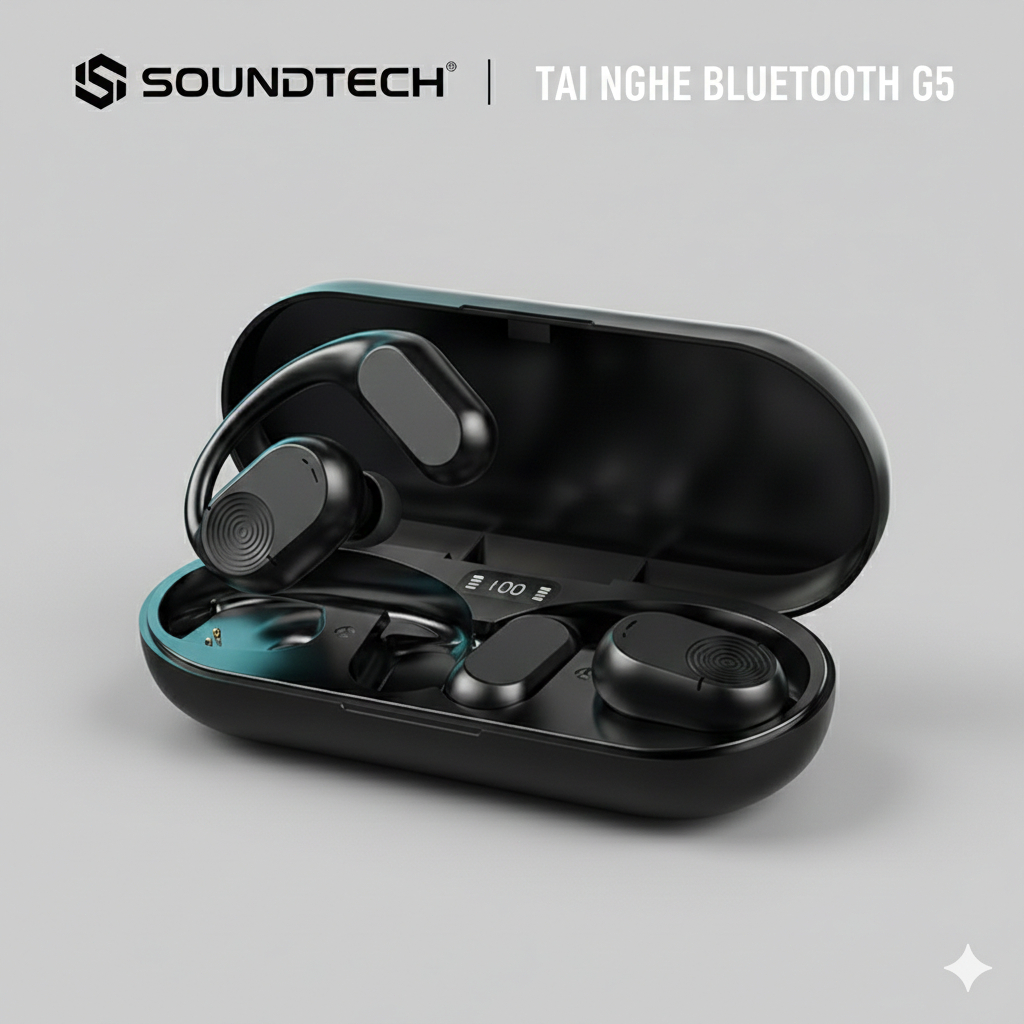 Tai nghe Bluetooth không dây Pin trâu, bass mạnh, kết nối nhanh độ trễ thấp, âm thanh vòm, chống ồn