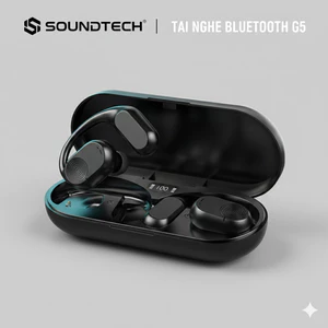 Tai nghe Bluetooth không dây Pin trâu, bass mạnh, kết nối nhanh độ trễ thấp, âm thanh vòm, chống ồn