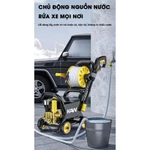 Máy Rửa Xe Công Nghiệp KAW Tầm Phun Xa 10M, Công Suất Lớn 3000W, Dây Ra Vào 20 Mét Dễ Dàng Sử Dụng — ảnh 7