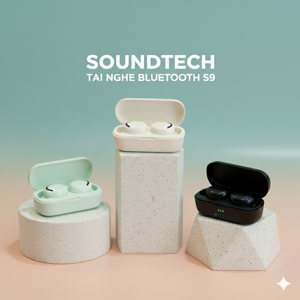 Tai nghe Bluetooth không dây Pin trâu, bass mạnh, kết nối nhanh độ trễ thấp, âm thanh vòm, chống ồn