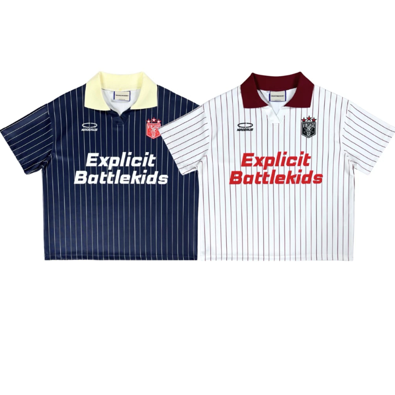 Áo Thun Polo kẻ sọc Battlekids vải thun 2 da mịn mát form rộng boxy oversize nam nữ bigsize