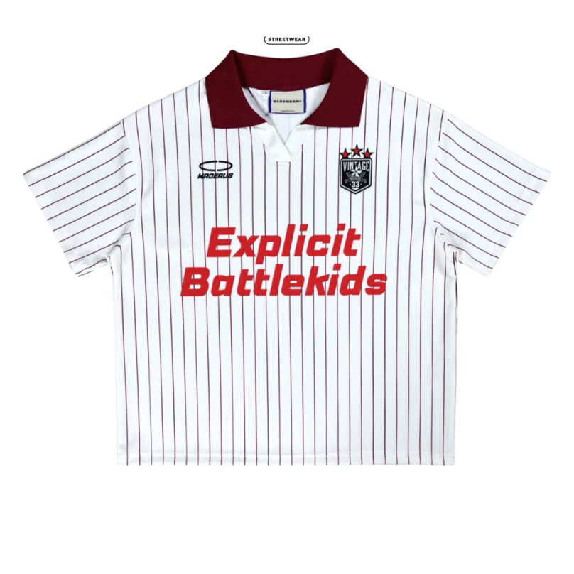 Áo Thun Polo kẻ sọc Battlekids vải thun 2 da mịn mát form rộng boxy oversize nam nữ bigsize