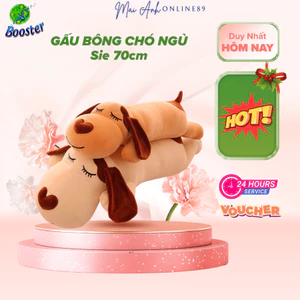 Gấu bông chó ngủ mũi tim tai dài đáng yêu - kích thước 45cm 60cm 70cm 90cm Gối ôm cho bé