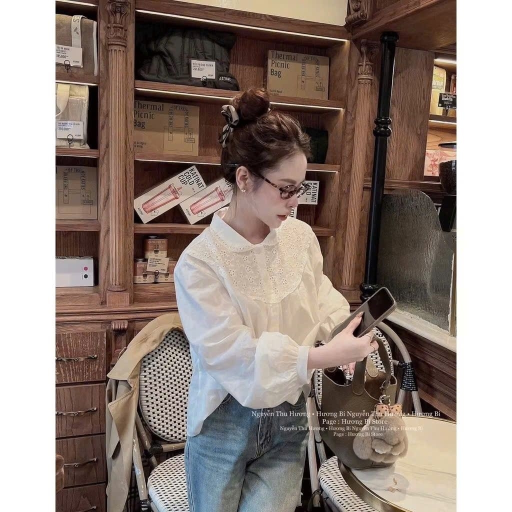 [𝑯𝒂 𝑨𝒏𝒉]Áo Sơ Mi Cổ Sen Boi QCL1