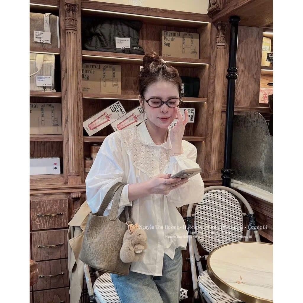 [𝑯𝒂 𝑨𝒏𝒉]Áo Sơ Mi Cổ Sen Boi QCL1