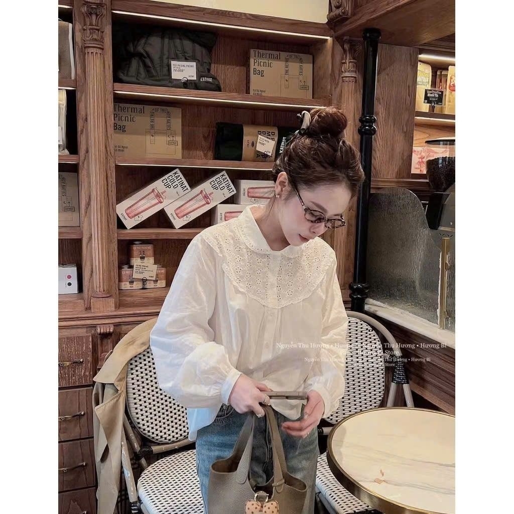 [𝑯𝒂 𝑨𝒏𝒉]Áo Sơ Mi Cổ Sen Boi QCL1