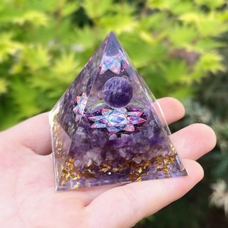 Kim Tự Tháp Orgonite - Mộc Gems Thạch Anh Tự Nhiên Trang Trí Phong Thuỷ Thu Hút Năng Lượng Tốt