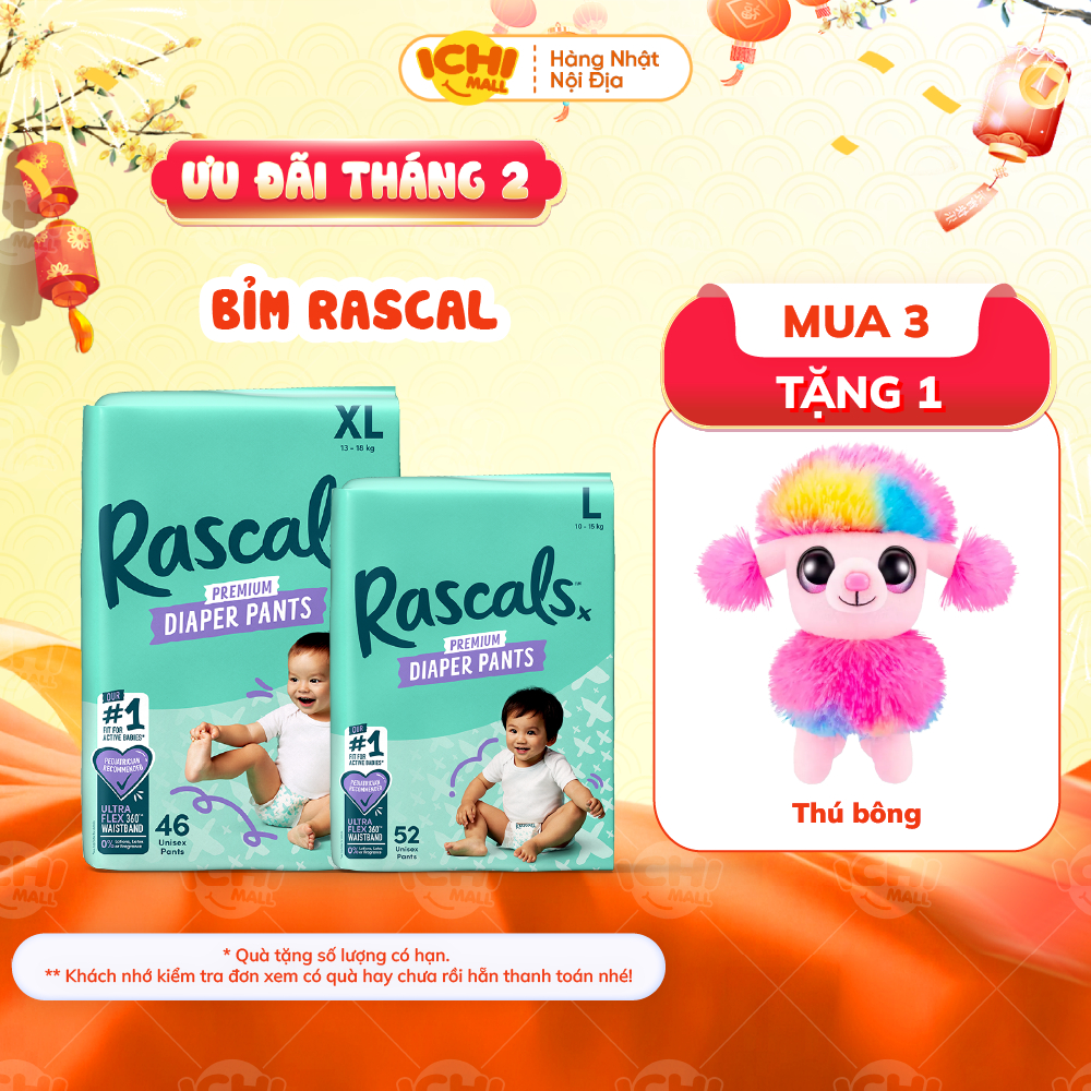 [HCM] Tã/bỉm dán/quần Rascal + Friends size M58/L52/XL46/XXL40 - Hàng ...