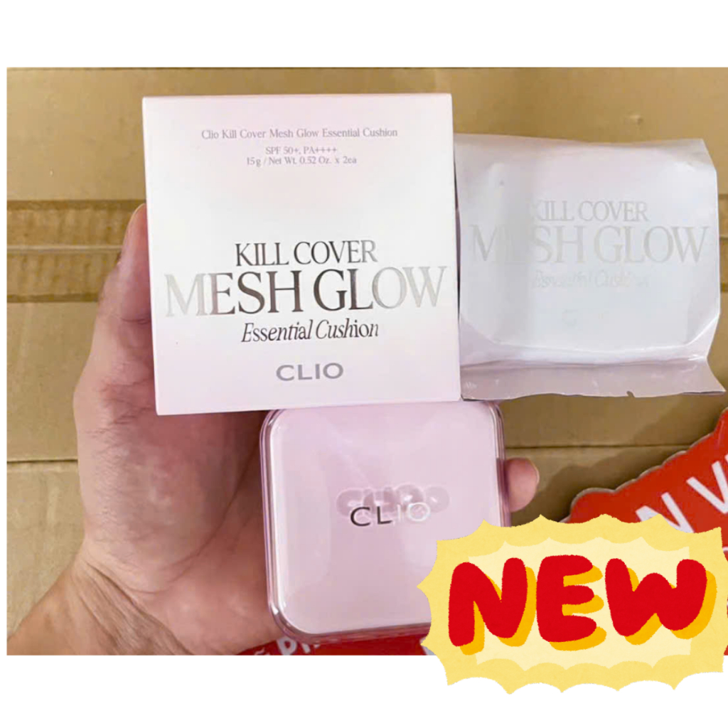 Phấn Nước Clio Căng Mướt Da Kill Cover Mesh Glow Cushion SPF50+, PA++++ 15g (tặng kèm lõi)