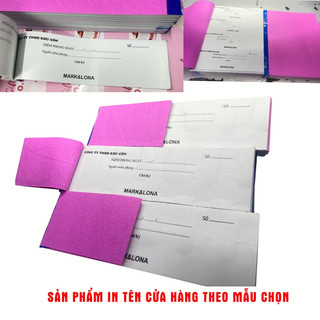 Giấy niêm phong quầy/tiệm/cửa hàng chọn mẫu & in tên hoặc in theo thiết kế- bloc 500/1k/2k/5k/10k