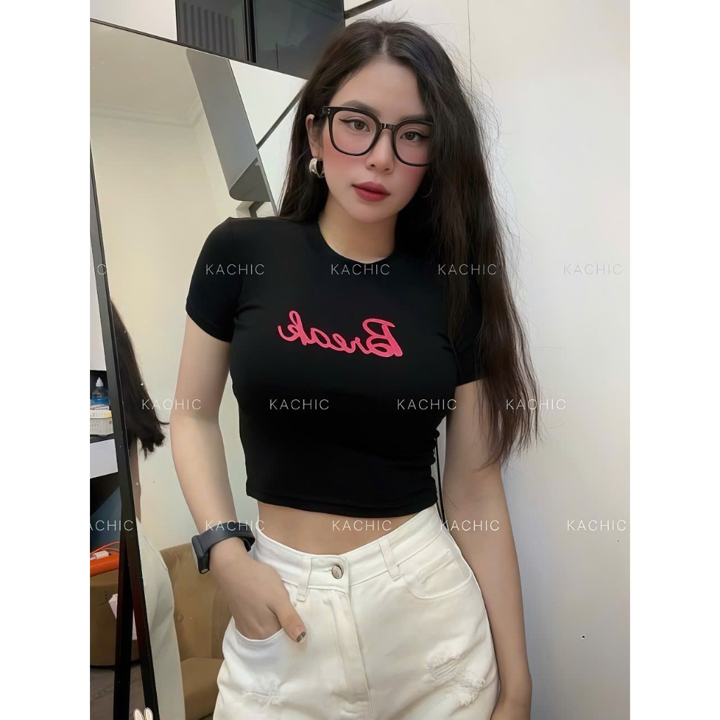 Áo thun Croptop nữ chất thun zip co giãn 4 chiều fom ôm thấm hút mồ hôi, mát lạnh. D02