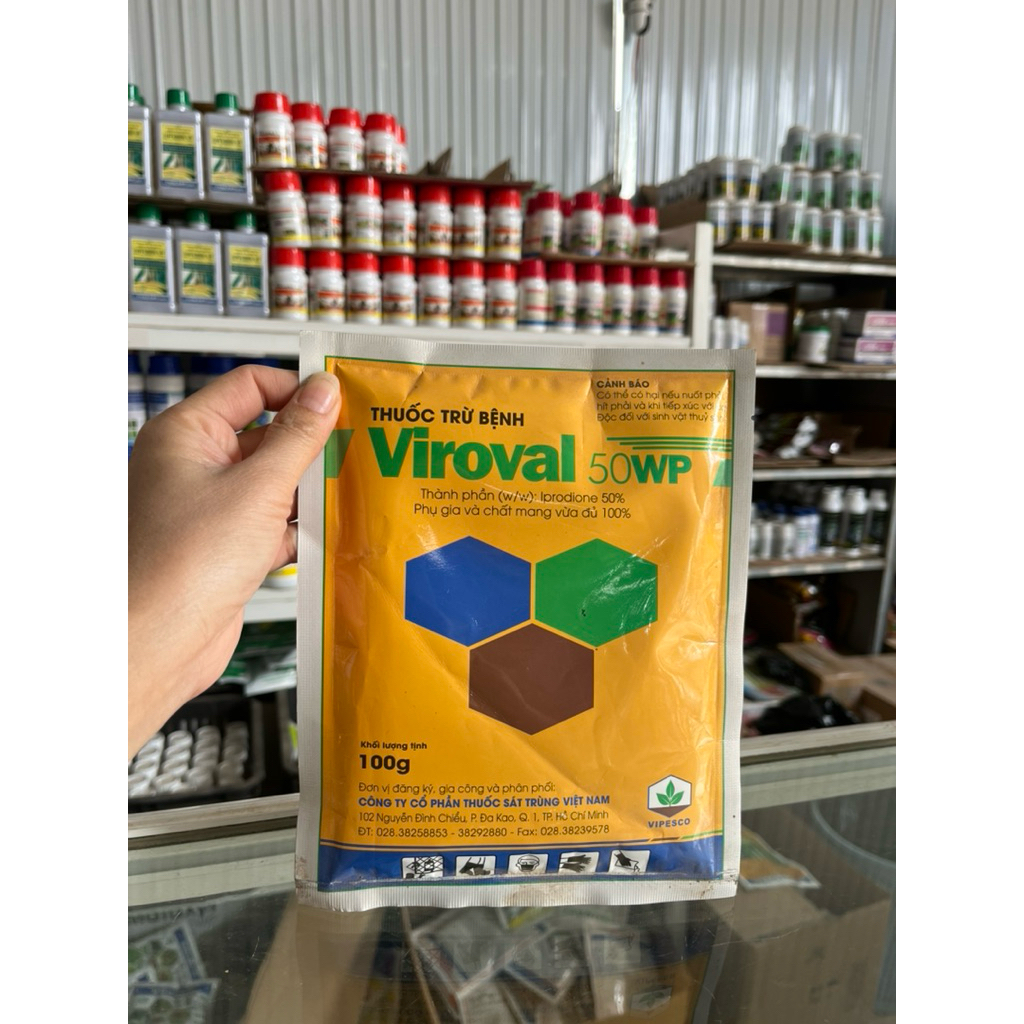 VIROVAL 50WP Vipesco- phong nấm, mốc xám trên dâu tây và các cây trồng(100gr)
