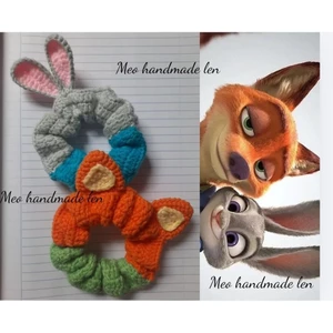 Srunchies Cáo và Thỏ - handmade len - crochet