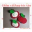 Pin/Ghim cài, kẹp tóc trái táo, apple - handmade len - crochet