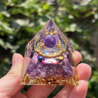 Kim Tự Tháp Orgonite - Mộc Gems Thạch Anh Tự Nhiên Trang Trí Phong Thuỷ Thu Hút Năng Lượng Tốt