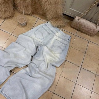 Quần jean suông miêu Quảng Châu Cao Cấp dáng rộng dài basic siêu xinh