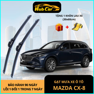 Gạt Mưa Ô Tô Mazda CX8 Cao Cấp HubCar Thân Mềm Không Xương Gạt Sạch Êm Không Để Lại Vệt Nước