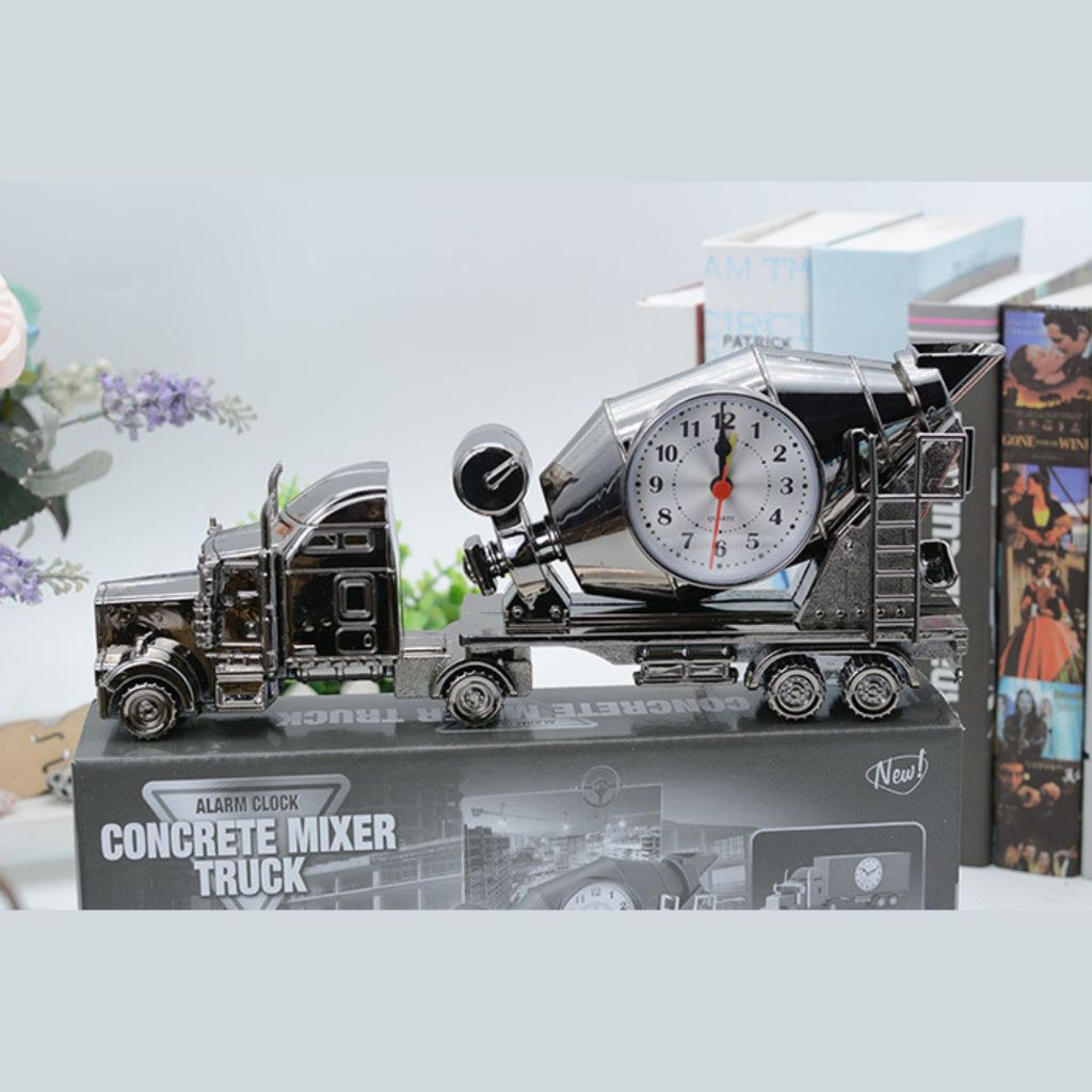Đồng Hồ Báo Thức Xe Tải Vintage Phong Cách Bắc Âu – Đồng Hồ Để Bàn Decor Cổ Điển Màu Đồng Cổ Vàng Đen