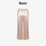 Đồ bộ mặc nhà nữ iBasic lụa satin áo tay ngắn quần dài HOMW070 — ảnh 7