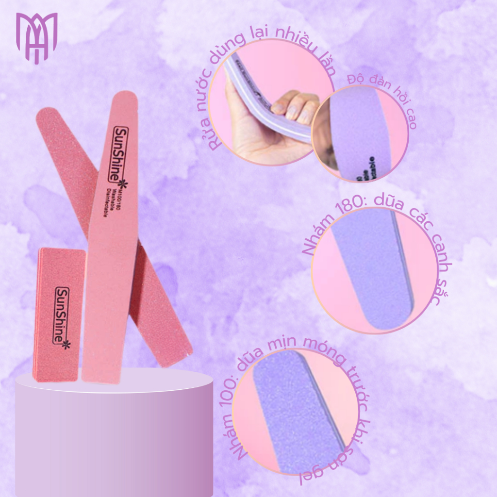 [Mua5Tặng1] Phao Chà Móng Sunshine Màu Ngẫu Nhiên Nhiều Hình Dạng - Độ Nhám 100 180
