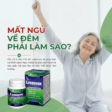 Viên Uống Thảo Dược Giảm Mất Ngủ Lasenvon - Giúp Dưỡng Tâm, An Thần, Tạo Giấc Ngủ Sâu Lọ/Vỉ 60 Viên