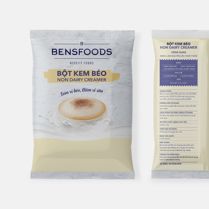 Bột Kem Béo Pha Trà Sữa Bensfoods 1kg - Nguyên Liệu Làm Bánh, Nấu Chè, Làm Kem cao cấp