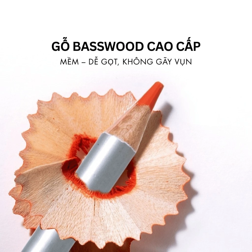 [TẶNG GỌT+TẨY] Bút Màu Chì Gốc Dầu Dmast Cao Cấp Deli - Chì Hộp Thiếc Màu Đậm, Blend Tốt, Ruột To 4.