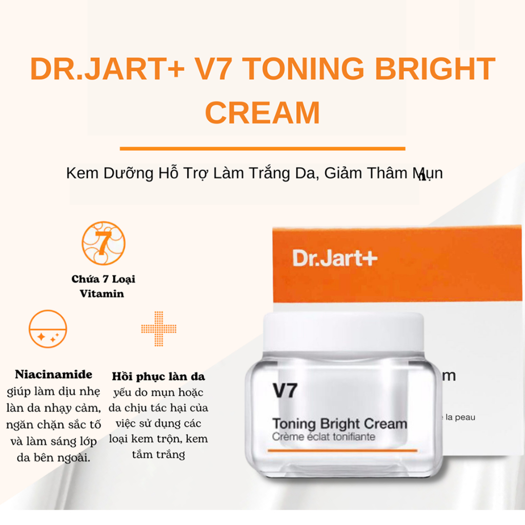 Kem dưỡng da V7 Toning Light Dr.Jart+ (50ml) - Hàn Quốc giúp da mờ thâm nám hiệu quả