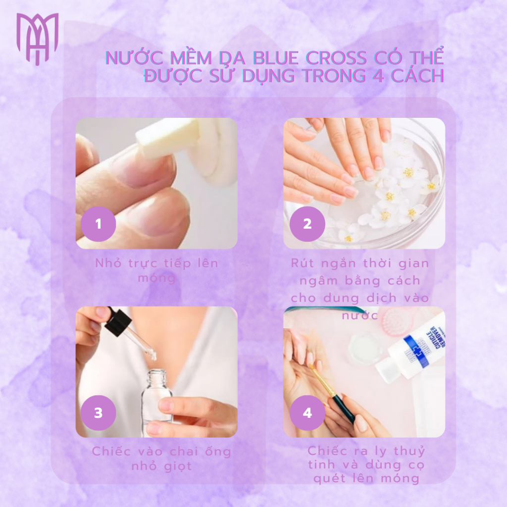Nước Làm Mềm Da Blue Cross Chính Hãng Mỹ - Không Cần Ngâm, Làm Nail Da Tay, Da Chân 946ml 177ml