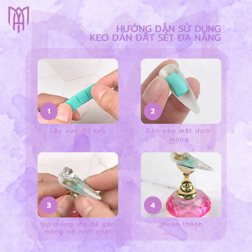 Tổng Hợp Keo Đất Sét Đa Năng, Keo Trong, Keo Cố Định Gắn Đế Móng Giả - Tái Sử Dụng 120v 90V
