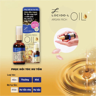 Tinh Dầu Dưỡng Tóc Phục Hồi Hư Tổn Sâu LUCIDO-L ARGAN OIL 180ml