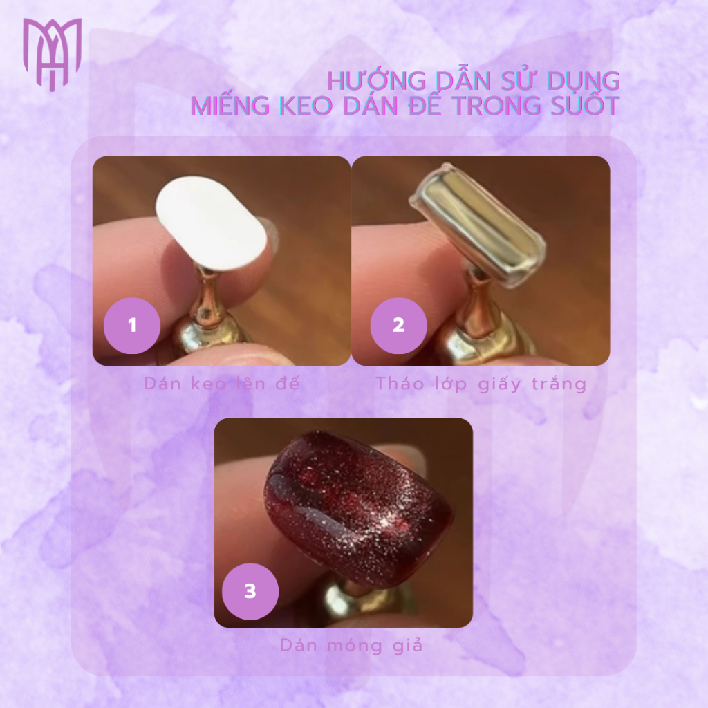 [Mua5Tặng 1] Keo Dán Móng Trong Mary Artistry Đa Năng, Keo Gắn Đế Móng Giả - Tái Sử Dụng 100m/tờ