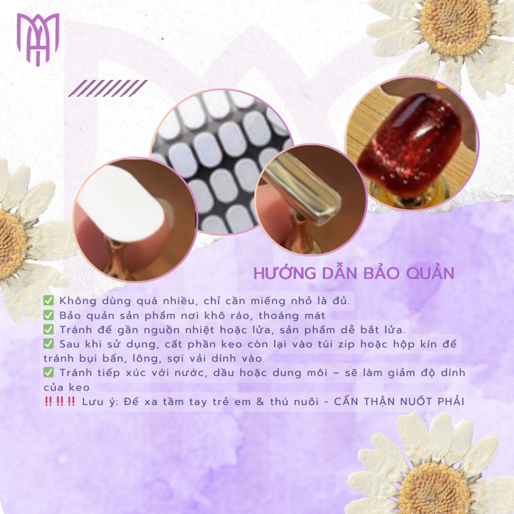 [Mua5Tặng 1] Keo Dán Móng Trong Mary Artistry Đa Năng, Keo Gắn Đế Móng Giả - Tái Sử Dụng 100m/tờ