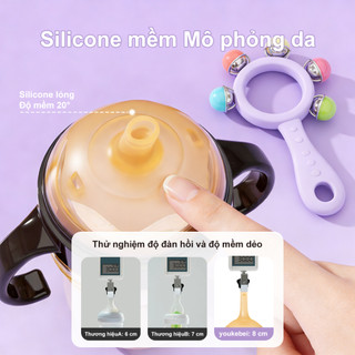 Youkebei Bình Sữa PPSU Cho Bé – Chống Sặc, Không Rò Rỉ, Chịu Rơi, Tặng Núm Thay Thế