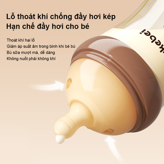 Youkebei Bình Sữa PPSU Cho Trẻ Sơ Sinh – Núm Mềm Chống Sặc, Tặng Thêm Núm Giai Đoạn Tiếp Theo