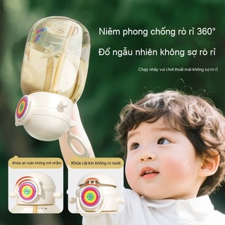 Youkebei Bình Nước Trẻ Em PPSU – 2 Cách Uống, Chống Vỡ, Chống Văng, Không Rò Rỉ, Phù Hợp Đi Học & Đi Chơi